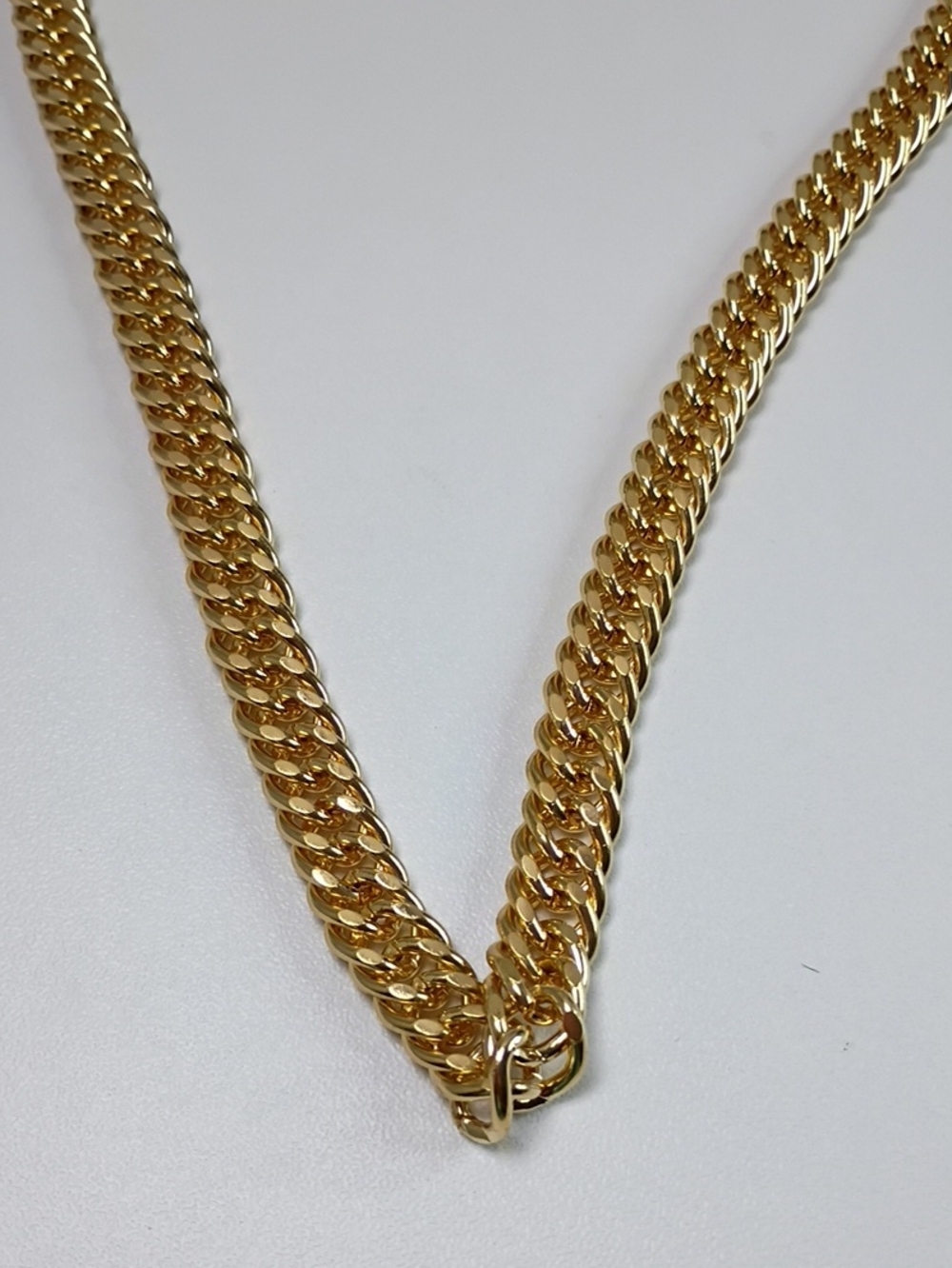 Gold Curb Link Chain Necklace